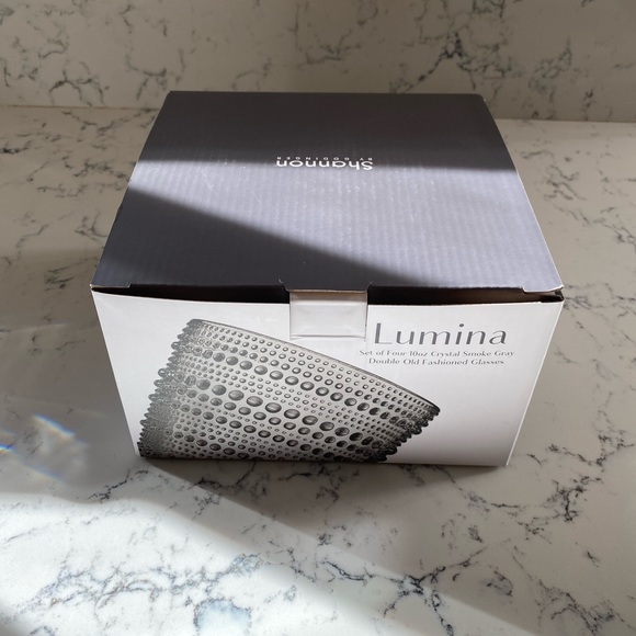 Shannon by Godinger Lumina Double Old Fashioned Glasses, Set of 4, NWT - Picture 5 of 5